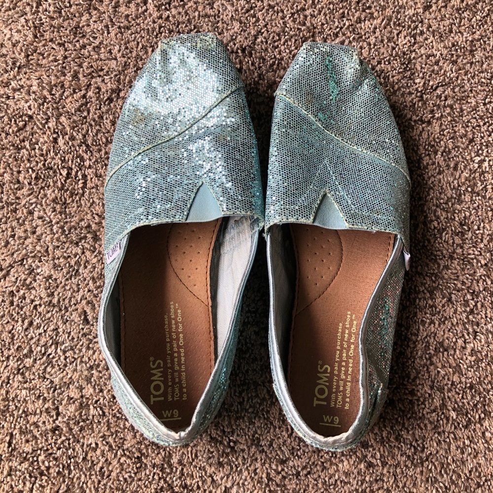 Blue Sparkle Toms